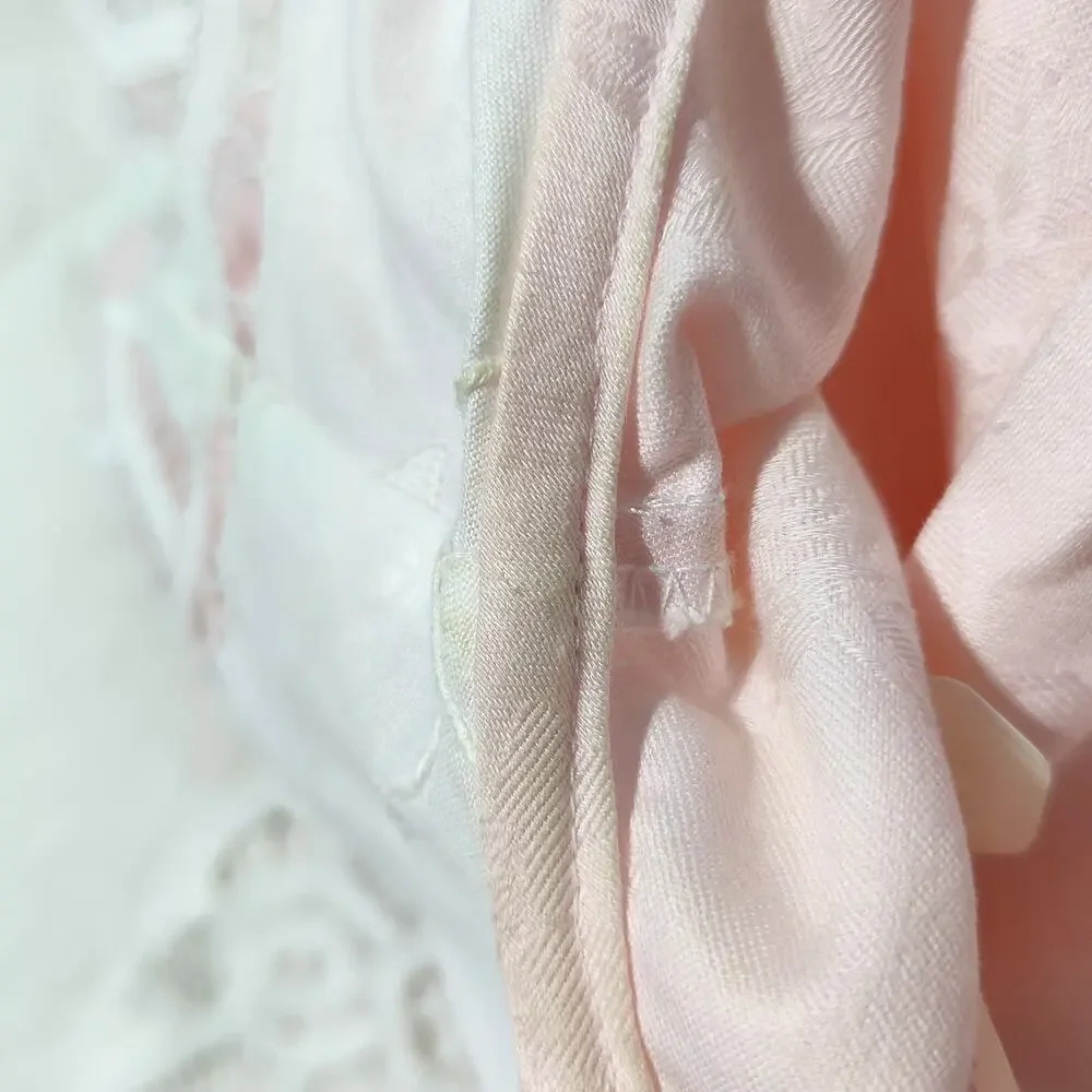 Loveable Inspirations Flower Girl Dress‎ Pink Lace Jacquard Rose Size 5 Cotton